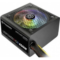 Блок питания Thermaltake ATX 450W Litepower RGB 450 (24+4+4pin) APFC PPFC 120mm fan color LED 4xSATA RTL