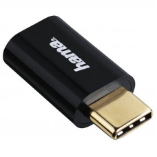 Адаптер Hama 00178399 USB Type-C (m) micro USB B (f) черный