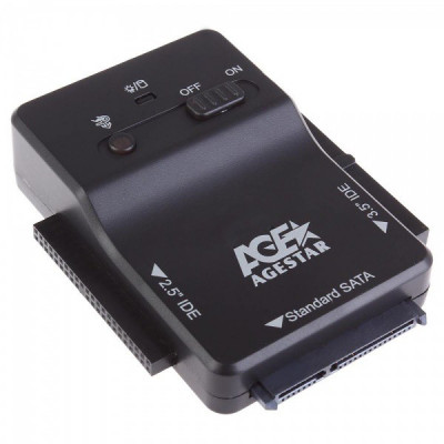Адаптер-переходник для HDD AgeStar 3FBCP1 IDE SATA пластик черный 2.5" 3.5"