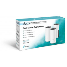 Бесшовный Mesh роутер TP-Link Deco M4 (DECO M4(3-PACK)) AC1200 10/100/1000BASE-TX белый (упак.:3шт)
