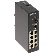 Коммутатор Dahua DH-PFS3110-8T 8x100Мбит/с 1x1Гбит/с 1xКомбо(1000BASE-T/SFP) неуправляемый