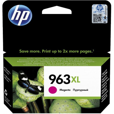 Картридж струйный HP 963 3JA28AE пурпурный (1600стр.) для HP OfficeJet Pro 901x/902x HP