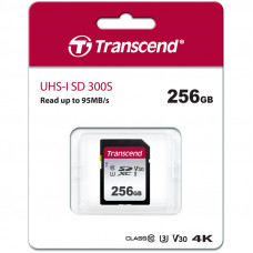 Флеш карта SDXC 256Gb Class10 Transcend TS256GSDC300S w/o adapter