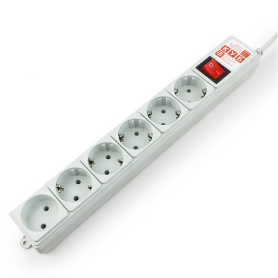 Surge protector Power Cube 5m 6 outlets (gray) 10A / 2.2kW