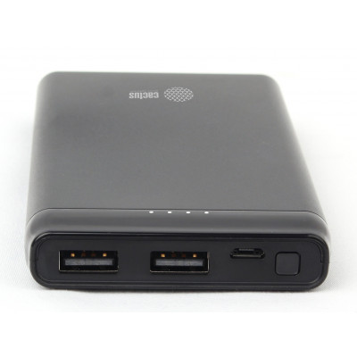Мобильный аккумулятор Cactus CS-PBFSFT-10000 10000mAh 2.1A 2xUSB черный