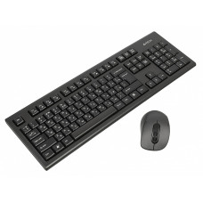 Клавиатура + мышь A4Tech 7100N клав:черный мышь:черный USB беспроводная