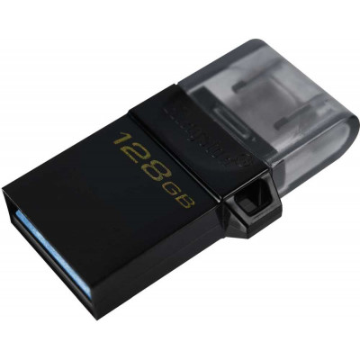 Флеш Диск Kingston 128Gb DataTraveler microDuo 3 G2 DTDUO3G2/128GB USB3.0 черный