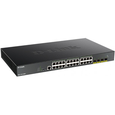 Коммутатор D-Link DGS-1250-28XMP/A1A (L2) 24x1Гбит/с 4SFP+ 24PoE 370W управляемый