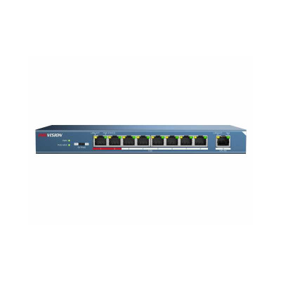 Коммутатор Hikvision DS-3E0109P-E/M(B) 9x100Mb 8PoE+ 58W неуправляемый