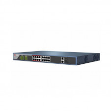 Коммутатор Hikvision DS-3E0318P-E/M(B) 17x100Mb 1SFP 16PoE+ 135W неуправляемый