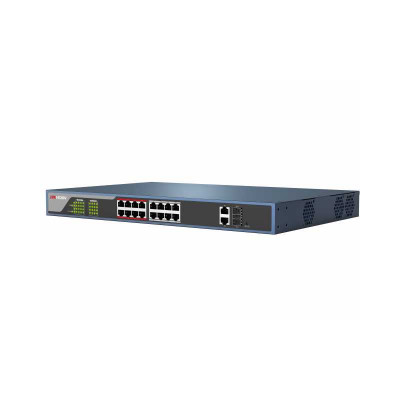 Коммутатор Hikvision DS-3E0318P-E/M(B) 17x100Mb 1SFP 16PoE+ 135W неуправляемый