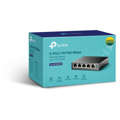 Коммутатор TP-Link TL-SF1005LP (L2) 5x100Мбит/с 4PoE 41W неуправляемый