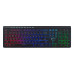 Клавиатура Оклик 490ML черный USB slim Multimedia LED