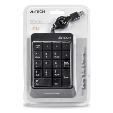 Числовой блок A4Tech Fstyler FK13 серый USB slim для ноутбука