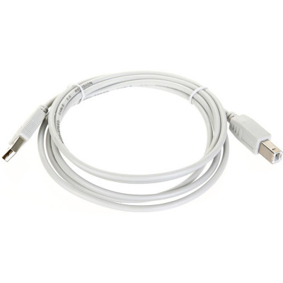 Кабель USB2.0  A-->B (1.8м) белый, Telecom.