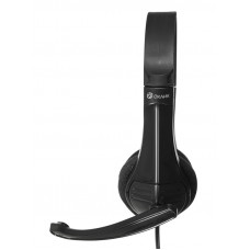 Наушники с микрофоном Оклик HS-M150 черный 2.2м накладные оголовье (428963)