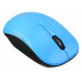 Мышь Оклик 525MW черный/голубой оптическая (1000dpi) беспроводная USB для ноутбука (3but)
