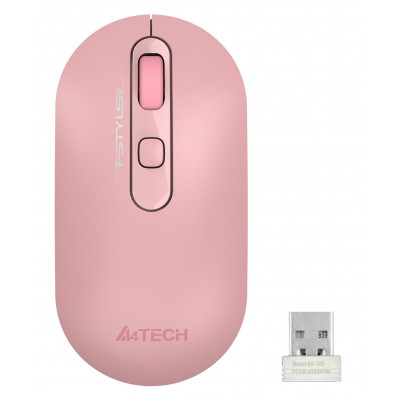 Мышь A4Tech Fstyler FG20 розовый оптическая (2000dpi) беспроводная USB для ноутбука (4but)