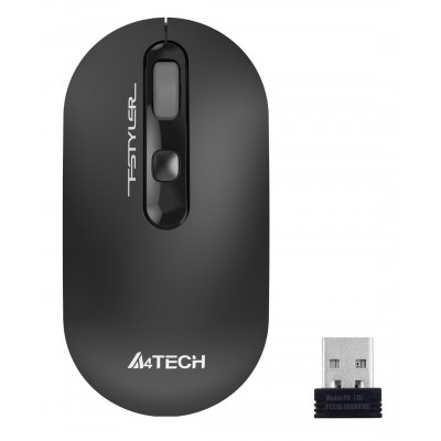 Мышь A4Tech Fstyler FG20 серый оптическая (2000dpi) беспроводная USB для ноутбука (4but)