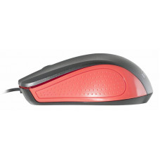 Мышь Оклик 225M черный/красный оптическая (1000dpi) USB (3but)