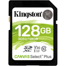 Флеш карта SDXC 128Gb Class10 Kingston SDS2/128GB Canvas Select Plus w/o adapter