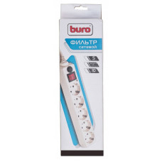 Сетевой фильтр Buro 500SH-3-W 3м (5 розеток) белый (коробка)