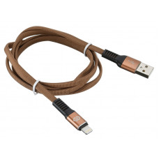 Кабель Digma USB A(m) Lightning (m) 1.2м коричневый плоский