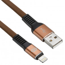 Кабель Digma USB A(m) Lightning (m) 1.2м коричневый плоский