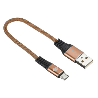 Кабель Digma USB (m)-micro USB (m) 0.15м коричневый
