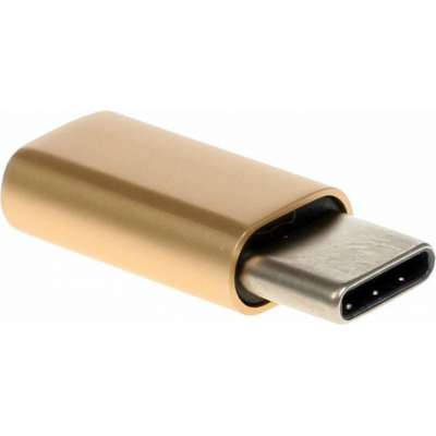 Переходник Redline УТ000013669 micro USB B (m) USB Type-C (f) золотистый