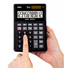 Калькулятор настольный Deli EM04031 черный 12-разр.