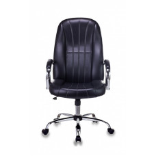 Кресло руководителя Бюрократ T-898SL черный Leather Venge Black эко.кожа крестовина металл хром