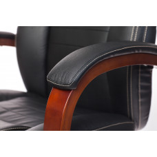 Кресло руководителя Бюрократ T-9923WALNUT черный кожа крестовина металл/дерево