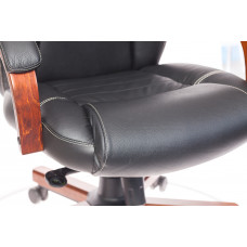 Кресло руководителя Бюрократ T-9923WALNUT черный кожа крестовина металл/дерево