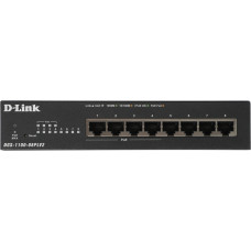 Коммутатор D-Link DGS-1100-08PLV2/A1A (L2) 8x1Гбит/с 4PoE+ 80W управляемый