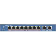 Коммутатор Hikvision DS-3E0310P-E/M 8x100Mb 1G 8PoE+ 60W неуправляемый