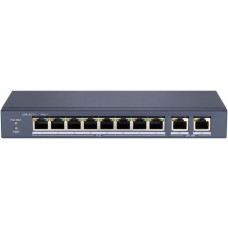 Коммутатор HiWatch DS-S1008P 8x100Mb 2G 8PoE+ 60W неуправляемый