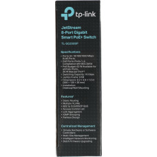 Коммутатор TP-Link JetStream SG2008P (L2) 8x1Гбит/с 4PoE+ 62W управляемый