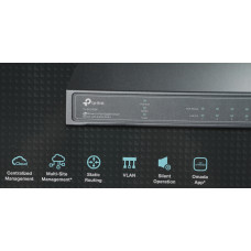 Коммутатор TP-Link JetStream SG2008P (L2) 8x1Гбит/с 4PoE+ 62W управляемый