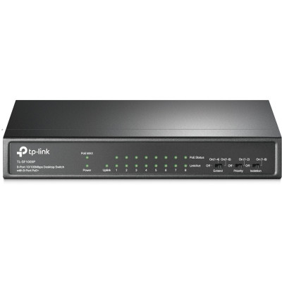 Коммутатор TP-Link TL-SF1009P 9x100Мбит/с 8PoE+ 65W неуправляемый