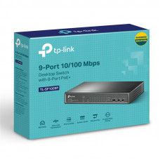 Коммутатор TP-Link TL-SF1009P 9x100Мбит/с 8PoE+ 65W неуправляемый
