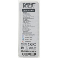 Память DDR4 16Gb 2666MHz Patriot PSP416G266681H1 Signature Premium RTL PC4-21300 CL19 DIMM 288-pin 1.2В single rank