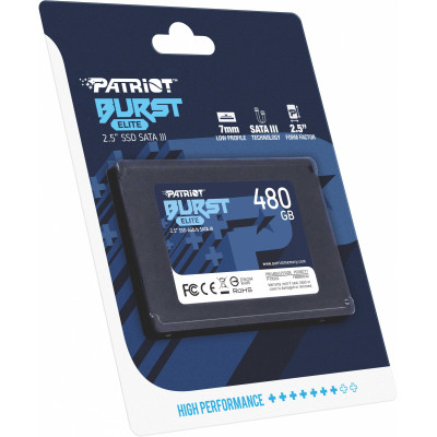 Твердотельный накопитель SSD Patriot SATA III 480Gb PBE480GS25SSDR Burst Elite 2.5"