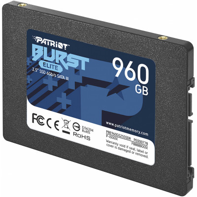 Накопитель SSD Patriot SATA III 960Gb PBE960GS25SSDR Burst Elite 2.5"