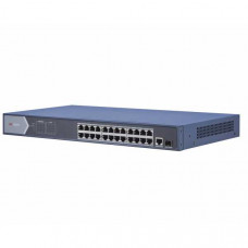 Коммутатор Hikvision DS-3E0526P-E 25G 1SFP 24PoE+ 270W неуправляемый