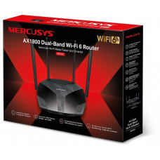 Роутер беспроводной Mercusys MR70X AX1800 10/100/1000BASE-TX черный