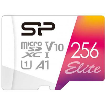 Флеш карта microSDXC 256Gb Class10 Silicon Power SP256GBSTXBV1V20SP Elite + adapter
