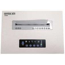Шредер Office Kit S500 белый (секр.P-5) фрагменты 17лист. 50лтр. скрепки скобы пл.карты CD