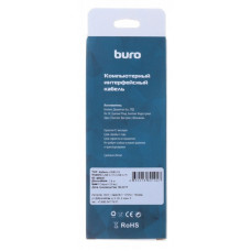 Кабель Buro BHP RET USB_AF18 USB A(m) USB A(f) 1.8м серый блистер