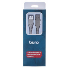 Кабель Buro BHP RET USB_AF30 USB A(m) USB A(f) 3м серый блистер